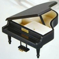 ピアノオルゴール(黒)